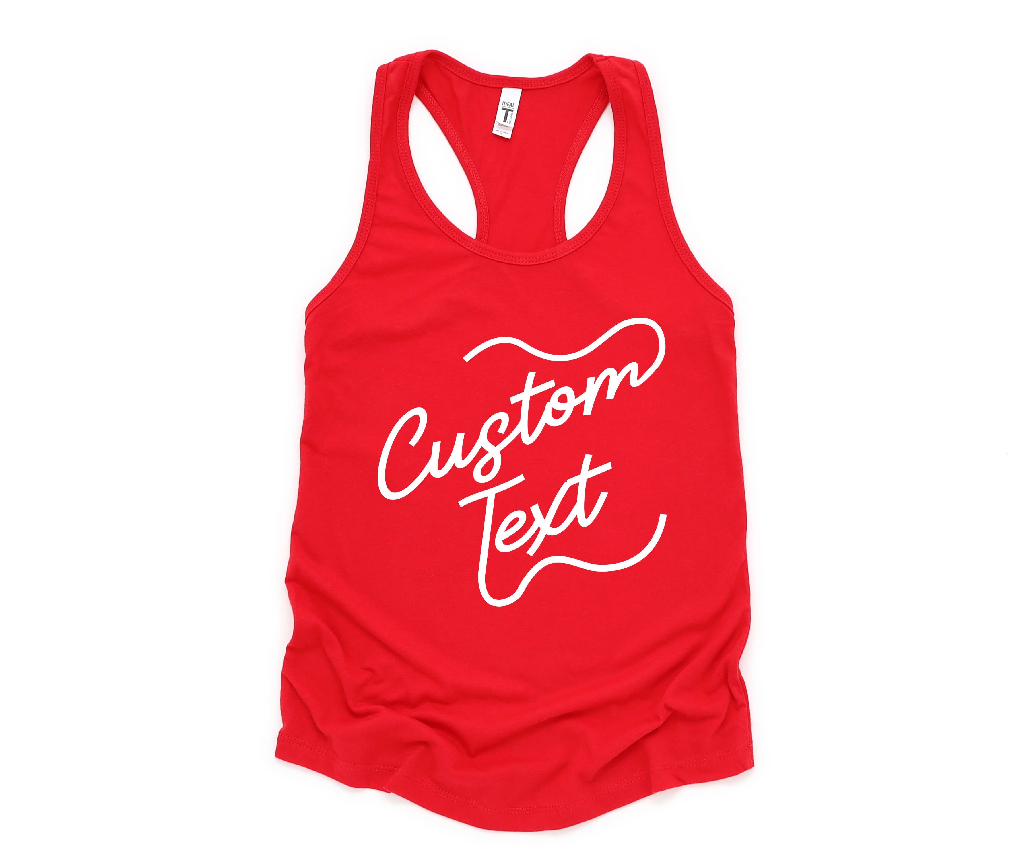 Custom Text Tank, Custom Bride Tank, Your Text Woman Tank, Custom Fitness Tank, Women Custom Workout Tank, Custom Workout Tank Top