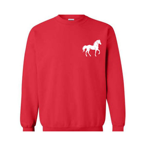 Personalized Equestrian Sweatshirt, Custom Horse Lover , Horse Trainer Gift, Horseback Riding , Girl Horse