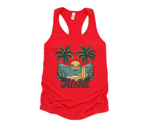 Aloha Beach Tank, Aloha Tank Top, Hawaiian Tank Top, Beach Tanks, Summer Tank Top, Vacation Tank, Summer Tank Tops, Hawaii Tank Top