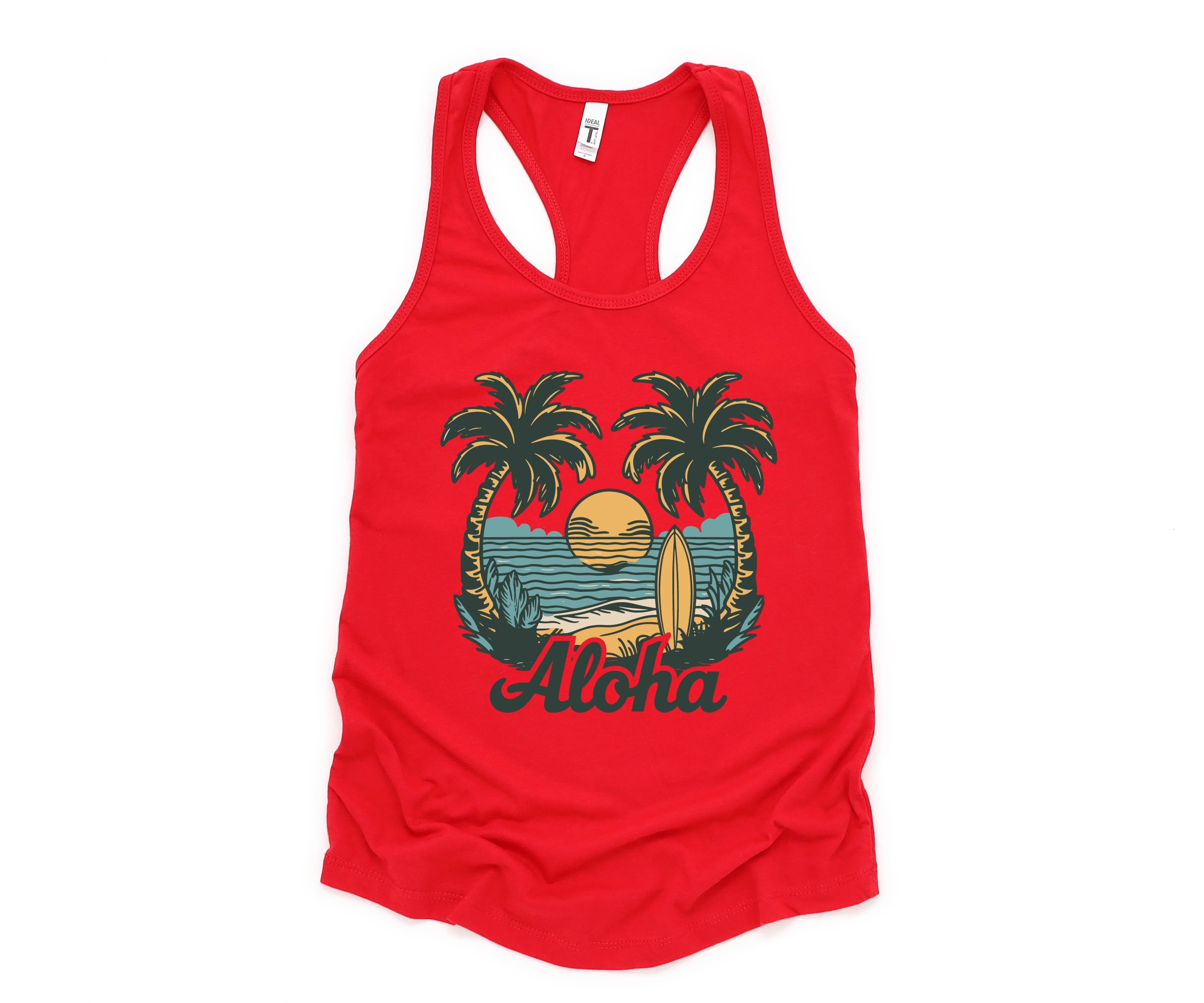 Aloha Beach Tank, Aloha Tank Top, Hawaiian Tank Top, Beach Tanks, Summer Tank Top, Vacation Tank, Summer Tank Tops, Hawaii Tank Top