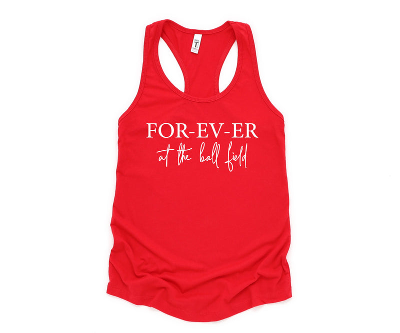 Forever At The Ball Field Tank Top, Baseball Tank Tops, Baseball Tank Top, Mom Shirts, Sports Mom Shirt, Game Day Shirt