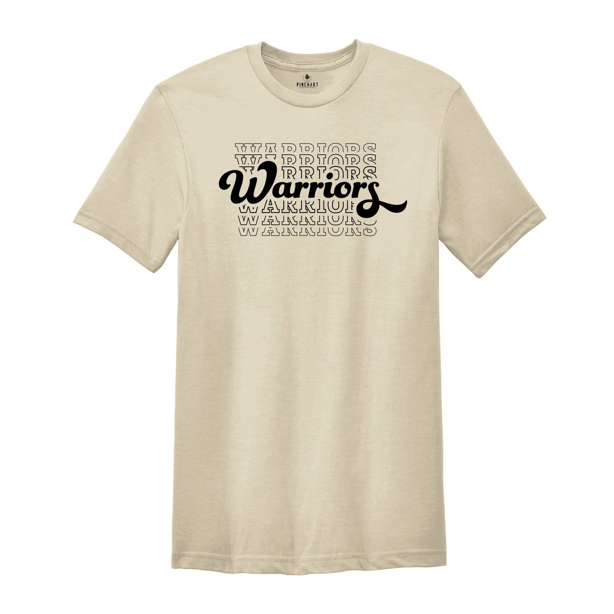 Team Mascot Shirt, Warriors Team Shirt, Warriors Football Shirt, Warriors Fan Shirt, Warriors School Shirt, Warriors School Spirit