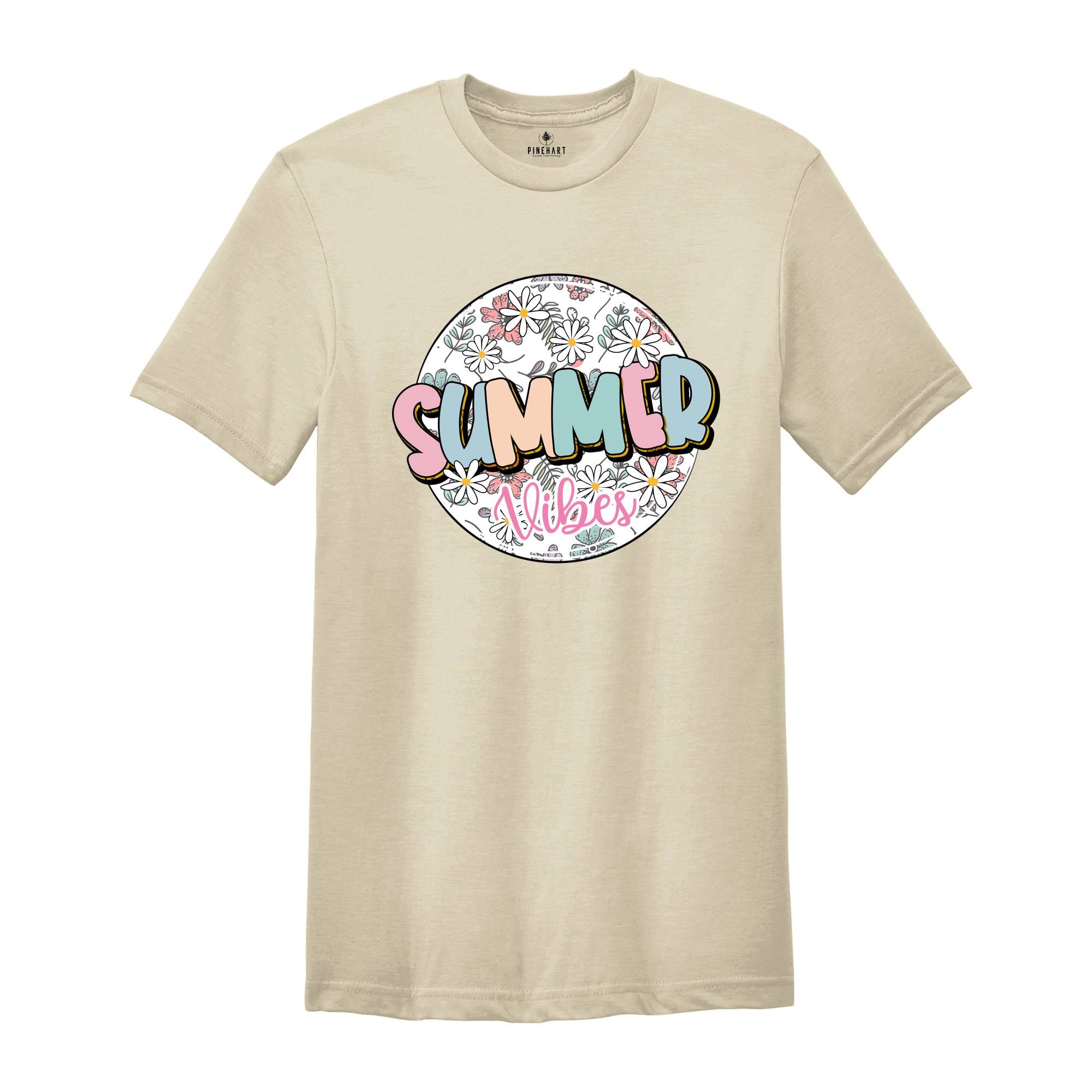 Summer Vibes Shirt, Beach Life Shirt, Floral Summer Shirt, Summer 2024 Shirt, Summer Time Shirt, Family Trip Shirt