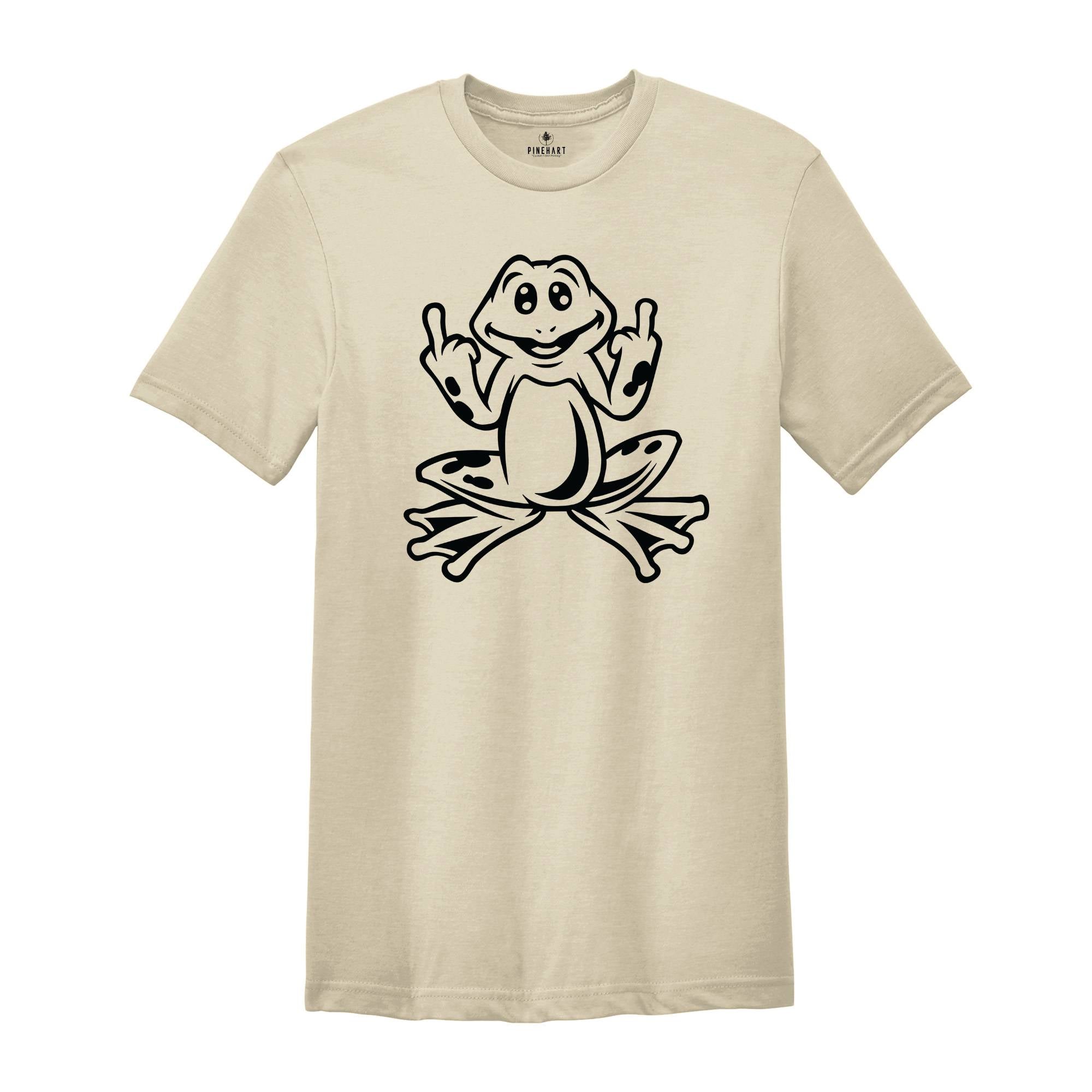 Frog Middle Finger Shirt, Animal T-Shirt, Cute Frog Shirt, Frog Clothes, Frog Lovers Shirt, Middle Finger Shirt, Humor Frogs Tee