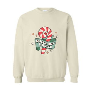 Sweet But Twisted Sweatshirt, Christmas Sweatshirt, Christmas Gifts, Christmas Candy Sweatshirt, Christmas Family Sweatshirt