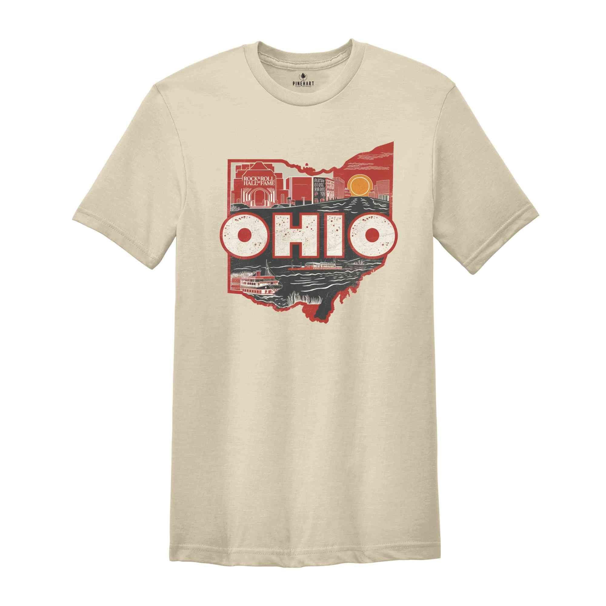 Retro State Of Ohio Shirt, State Of Ohio Shirt, State Shirt, Ohio Shirt, Ohio Lover Shirt, Family Trip Shirt, Travel Shirt