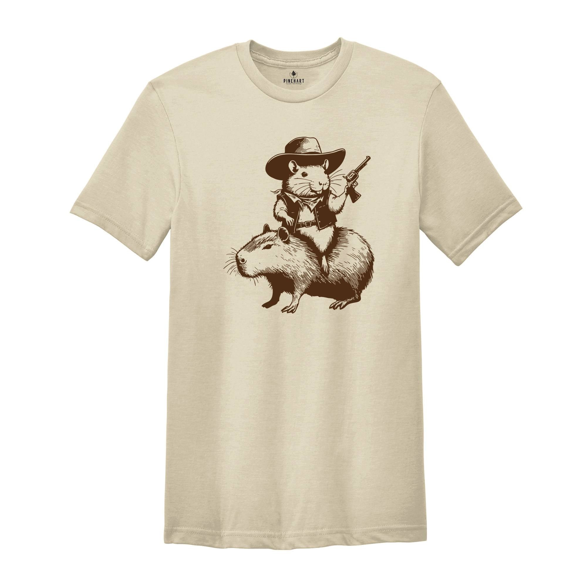 Capybara Shirt, Rodent Shirt, Rat Shirt, Cowboy Shirt, Animal Shirt, Cute Mouse Shirt, Western Shirt, Rat Shirt, Vintage Mouse Shirt