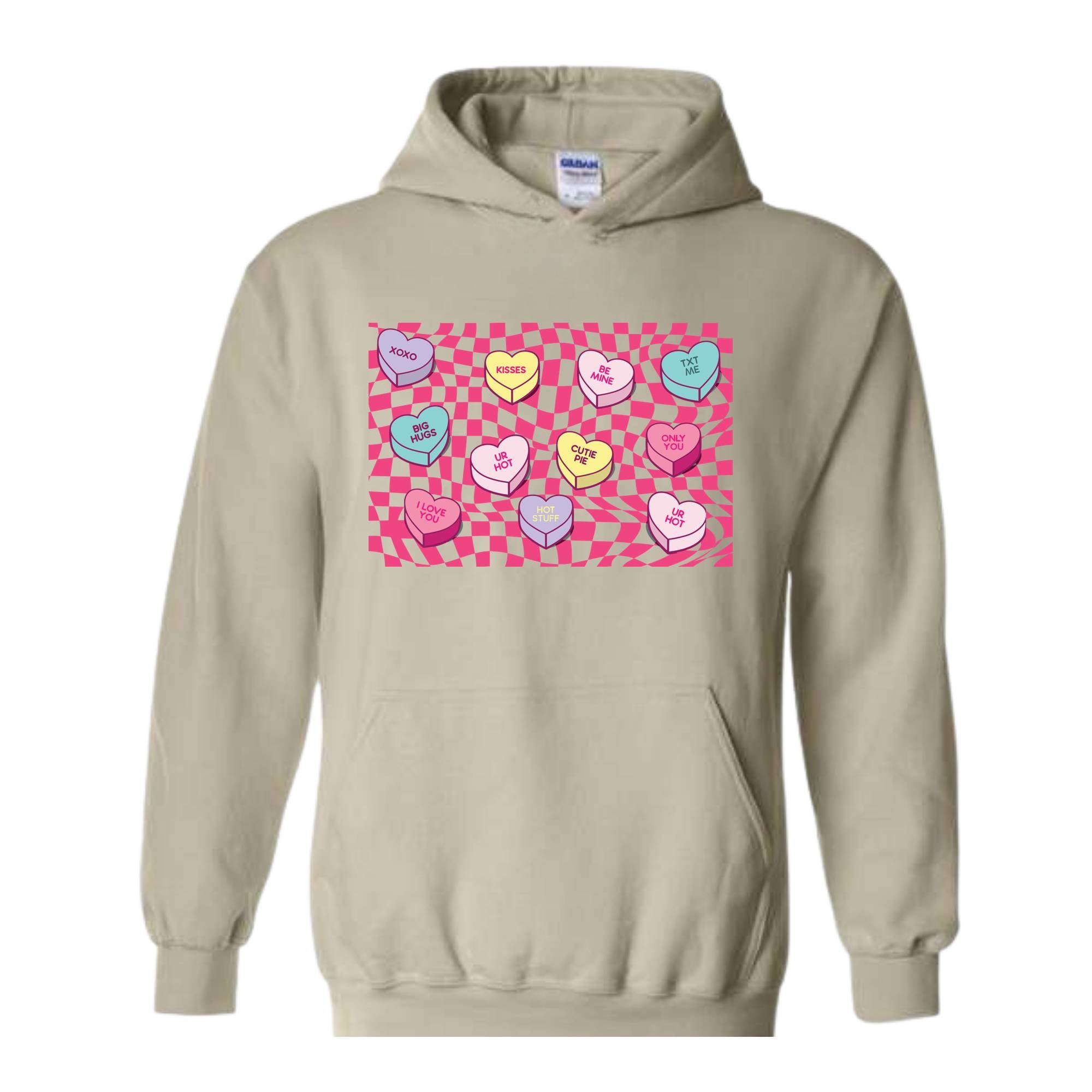 Valentines Conversation Hearts sweater,ValentineS Day Sweatshirt,Candy Hearts Sweatshirt,Conversation Hearts hoodie