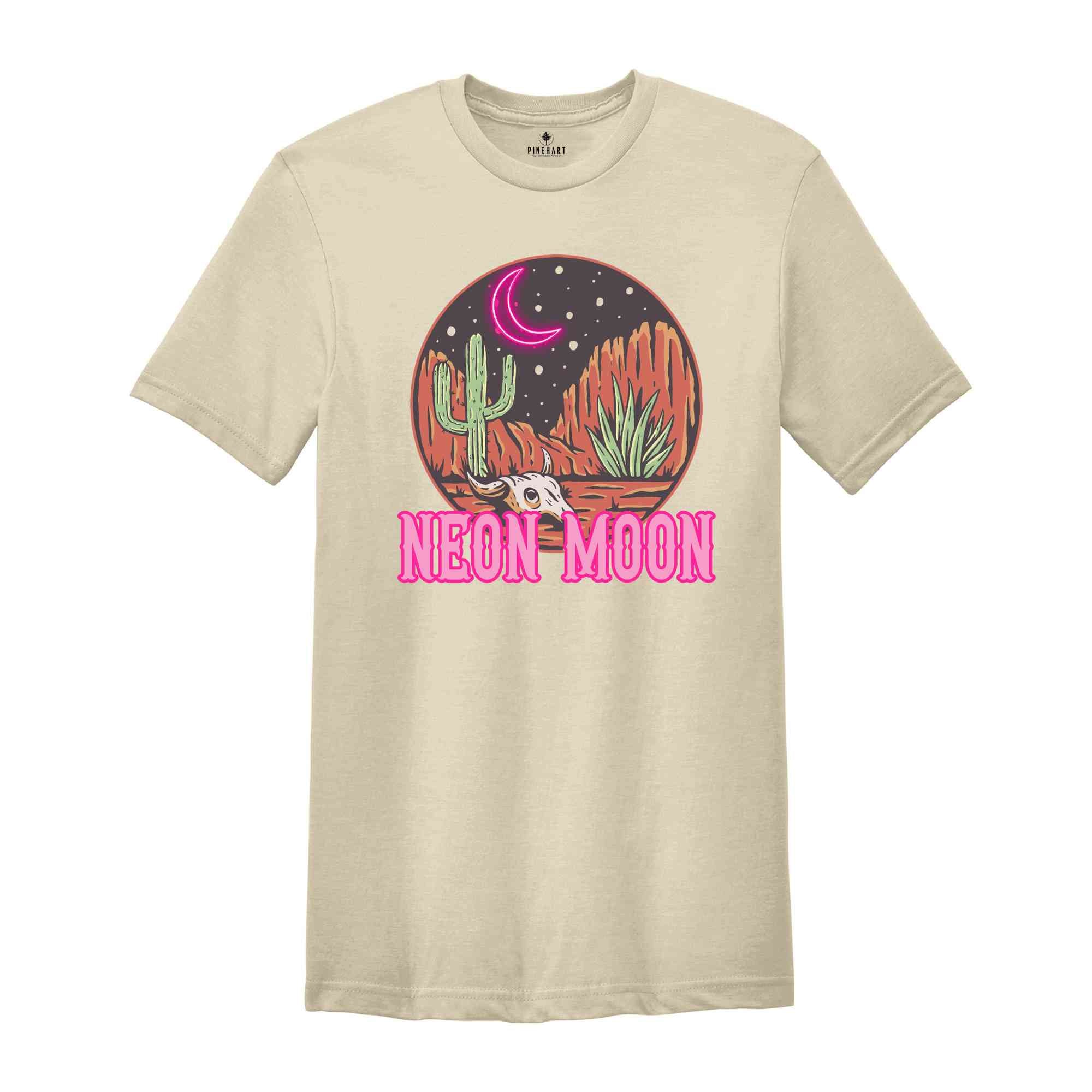 Neon Moon Shirt, Summer Shirt, Country Music Festival Shirt, Country Concert Tee, Desert Shirts, 90S Country Tee