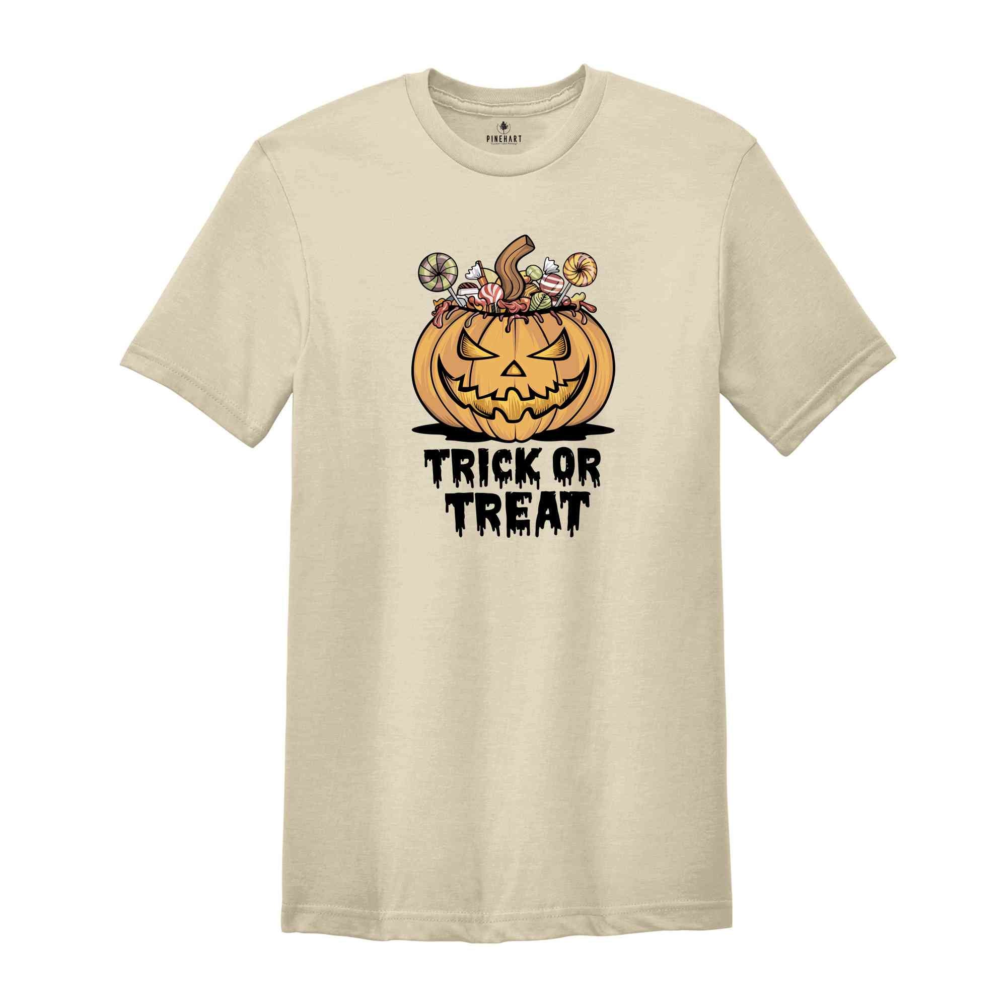 Trick or Treat Shirt, Funny Halloween Shirt, Fall Season Shirt, Cute Halloween Shirt, Girls Halloween Shirt, Spooky Pumpkin Shirt