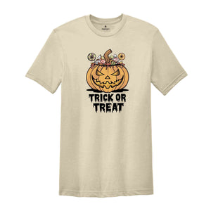 Trick or Treat Shirt, Funny Halloween Shirt, Fall Season Shirt, Cute Halloween Shirt, Girls Halloween Shirt, Spooky Pumpkin Shirt