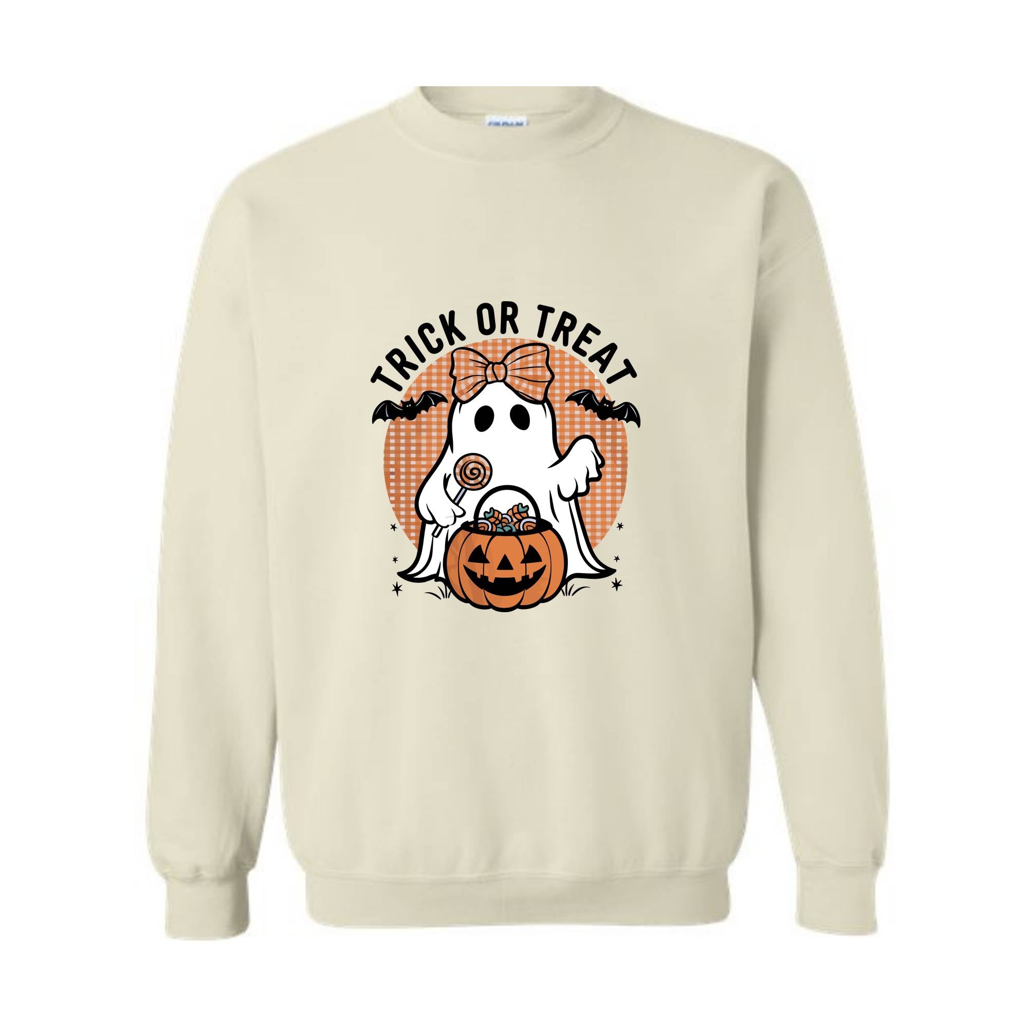 Trick Or Treat Sweatshirt, Retro Halloween Shirt, Halloween Gift, Ghost Sweatshirt, Halloween Costume, Fall Sweater, Spooky Season Tee