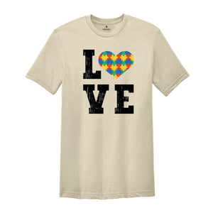 Love Puzzles Autism T-Shirt, Autism Awareness Shirt, Accept Understand Love Shirt, Autism Teacher Shirt, Autism Puzzle Pieces