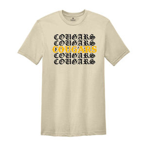 Team Mascot Cougars Team Shirt, Cougars Team Spirit Gift, Cougars Fan Shirt, Cougars School Shirt, Mascot Empire Shirt