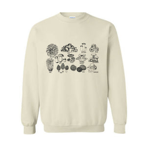 Vintage Mushroom Sweatshirt, Nature Lover Sweatshirt, Mushroom Collector Sweatshirt, Gardener Sweatshirt, Cottage Core Sweatshirt