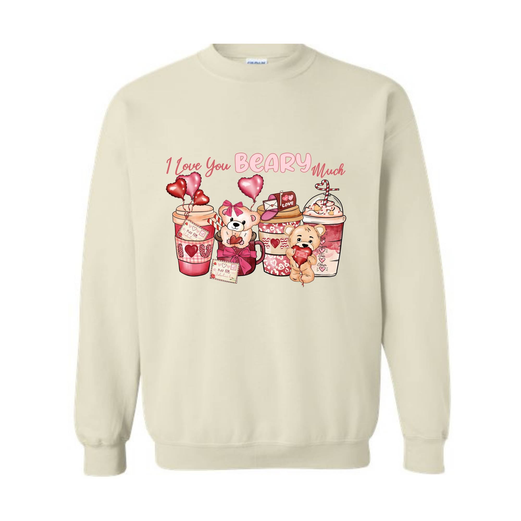 I Love Beary Much Sweatshirt, Valentine's Day Gift, Valentine's Day Sweatshirt, Valentine's Day Clothing, Love Sweatshirt, Xoxo Sweatshirt