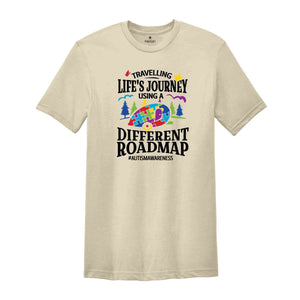 Travelling Life's Journey Using A Different Roadmap Shirt, Autism Awareness Shirt, Autism Pride Shirt, Autism Gift Shirt