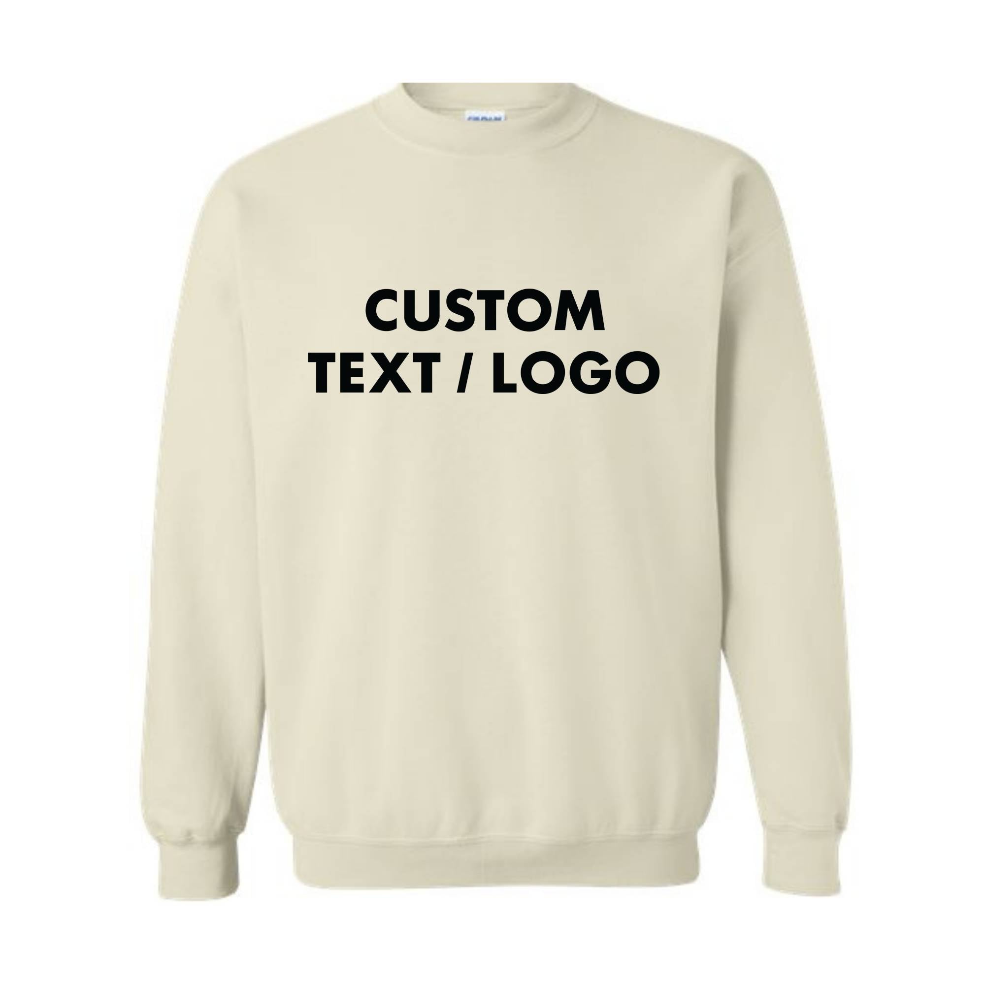 Custom Text And Logo Sweatshirt, Personalized Logo Sweatshirt, Custom Sweatshirt Gifts, Matching Family Sweatshirts