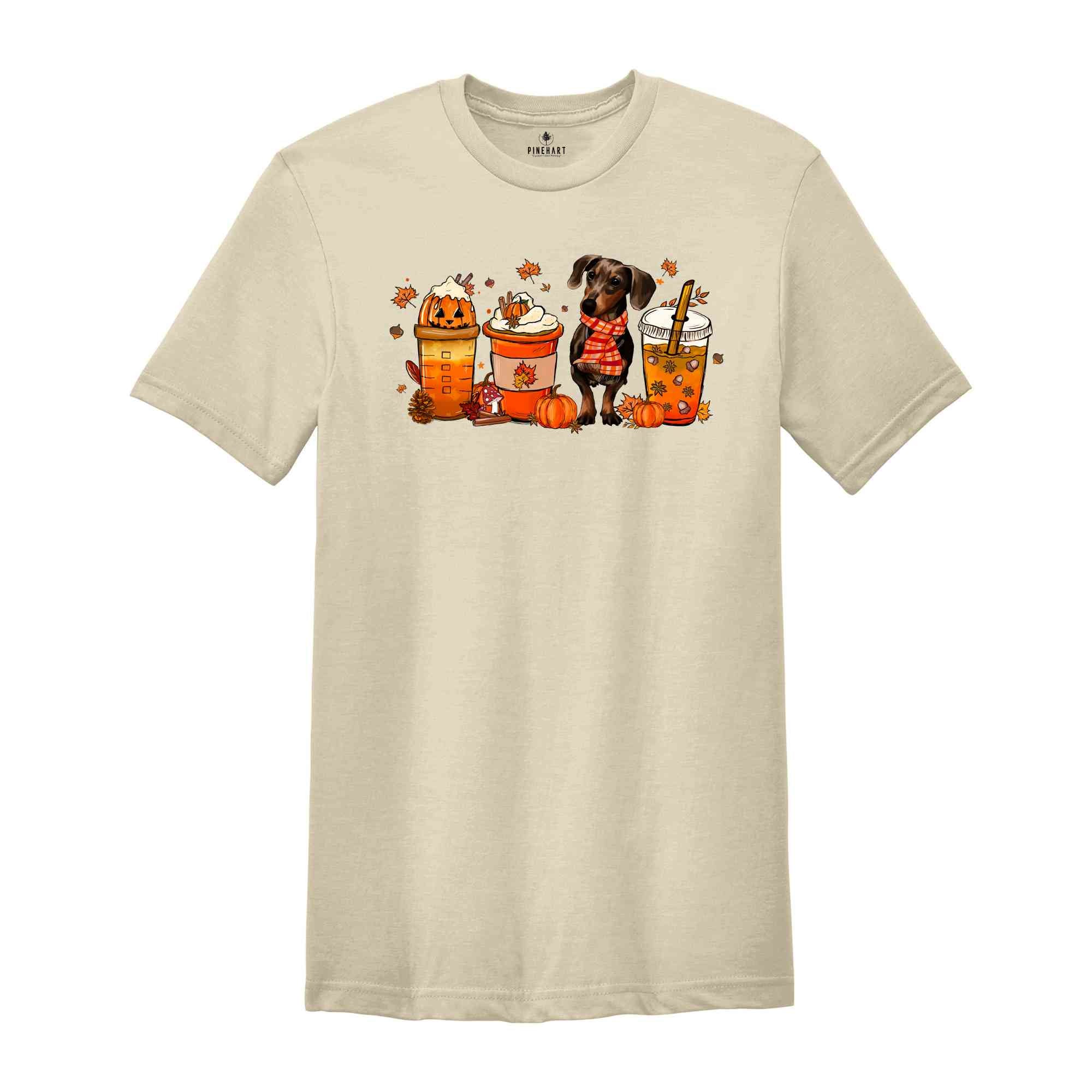 Autumn Coffee Shirt, Cute Fall Shirt, Pumpkin Spice Shirt, Fall Dog Shirt, Fall Coffee Shirt, Dog Lover Gift