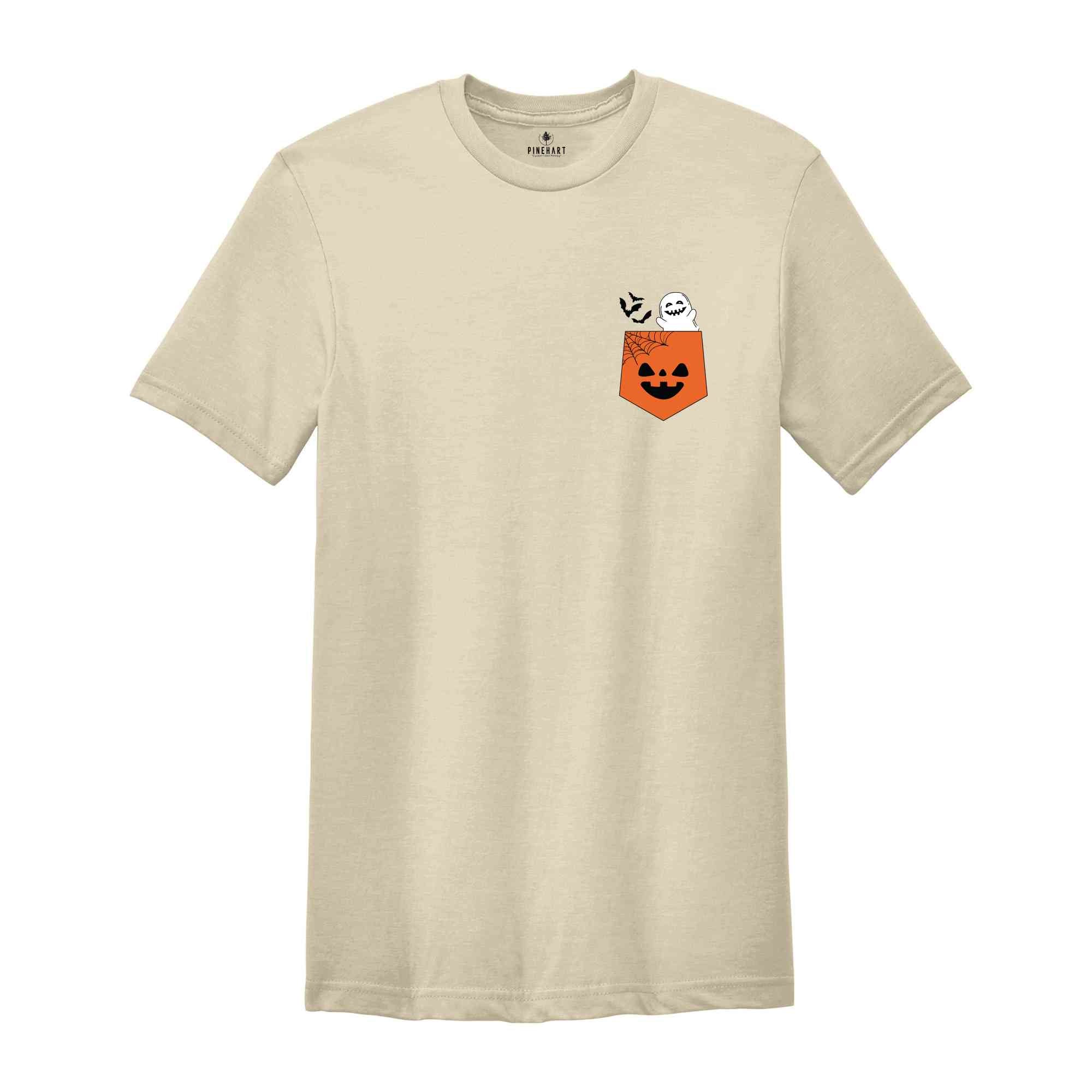 Pocket Ghost Shirt, Ghost Shirt, Spooky Ghost Halloween Shirt, Spooky Pocket Ghost Shirt, Funny Ghost Shirt, Ghost Vibes Shirt, Bats Shirt