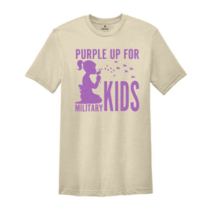 Purple Up for Military Kids Shirt, Military Child Month Awareness Shirt, Military Gifts for Kids, Military Kids Cotton Shirt