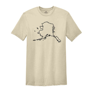 Alaska State Shirt, The USA State Shirt, Alaska USA Shirt, Alaska Map Outline Shirt, US Outline Shirt, United States Shirt