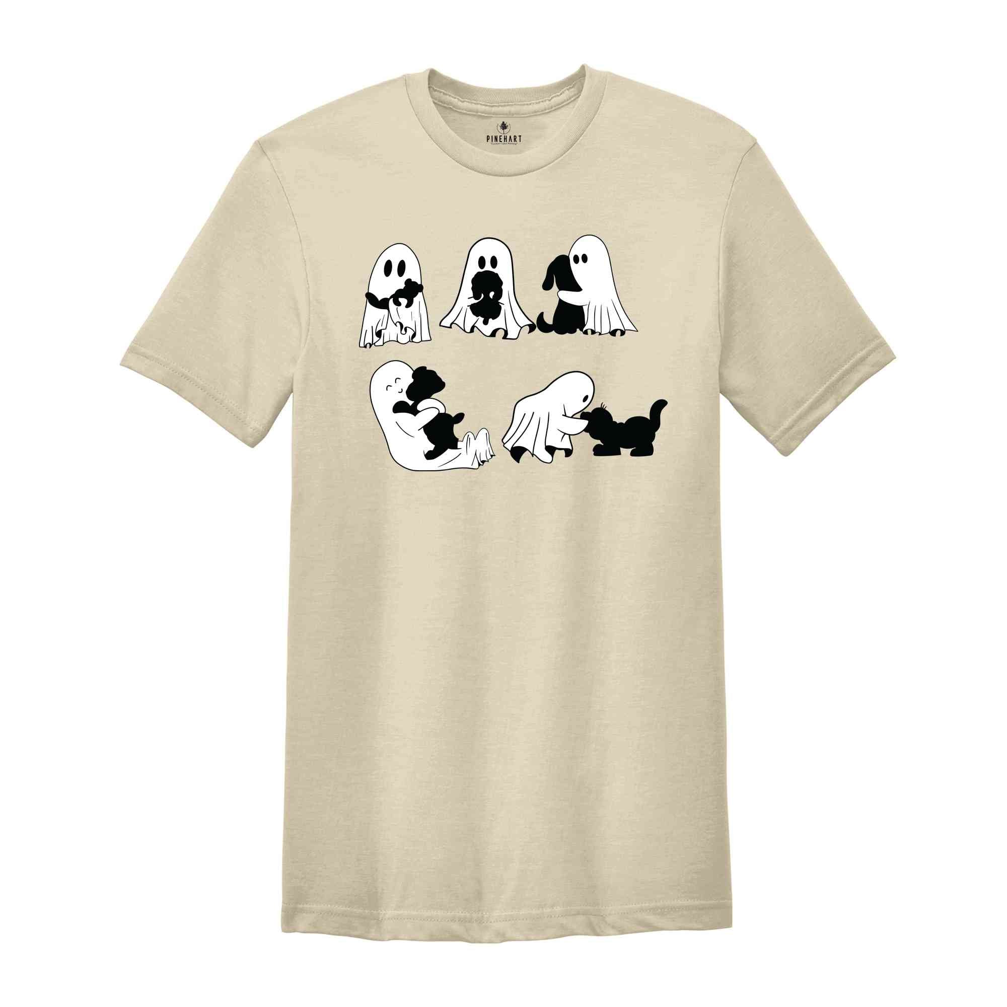 Ghost Dog Shirt, Dog Ghost Shirt, Cute Dog Lovers Shirt, Retro Ghost Halloween Shirt, Halloween Dog Shirt, Spooky Season Shirt, Ghost Shirt