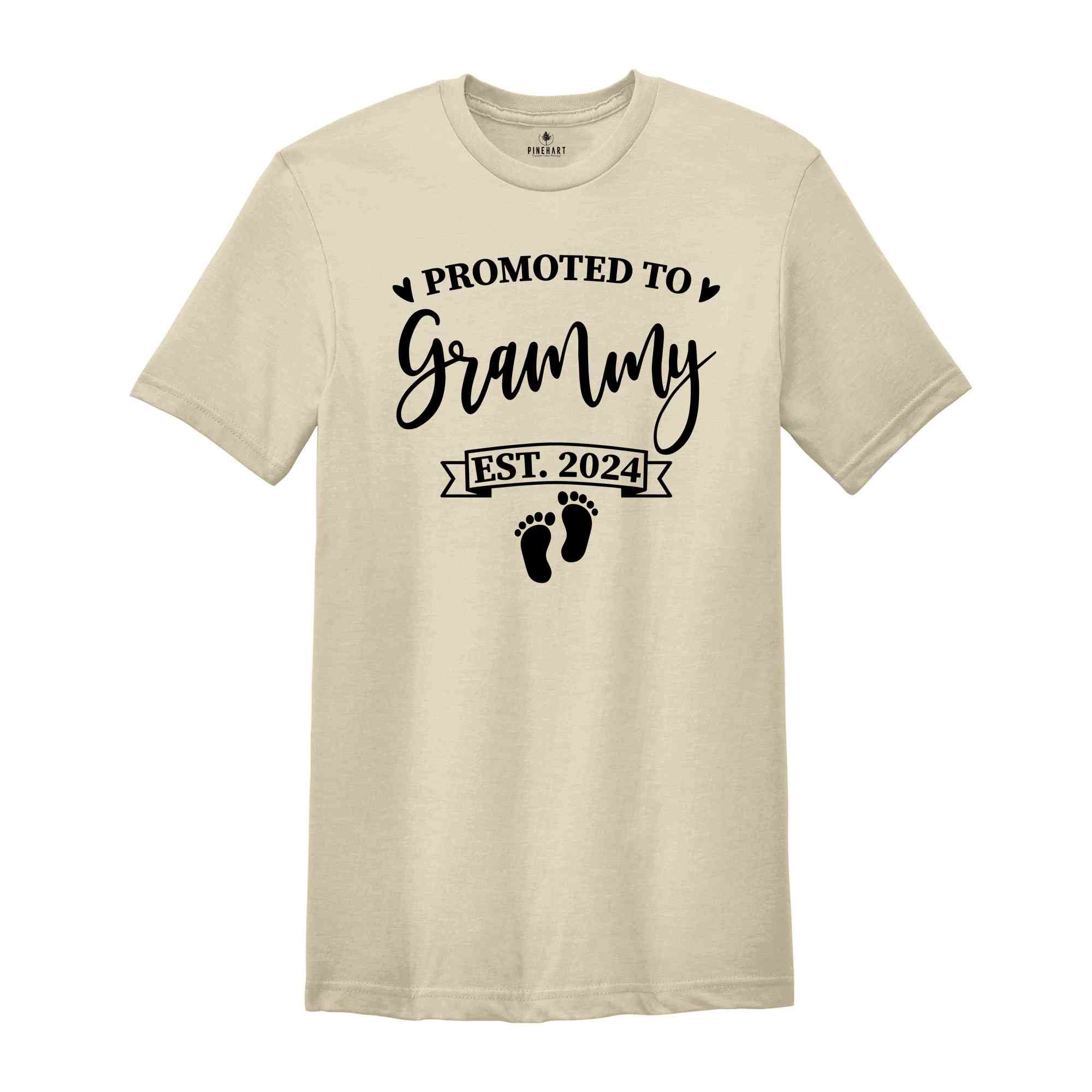 Baby Announcement, Promoted to Grammy, Promoted to Paw Paw Est. 2024, New Grammy Shirt, New Paw Paw Shirt, Pregnancy Reveal Shirts