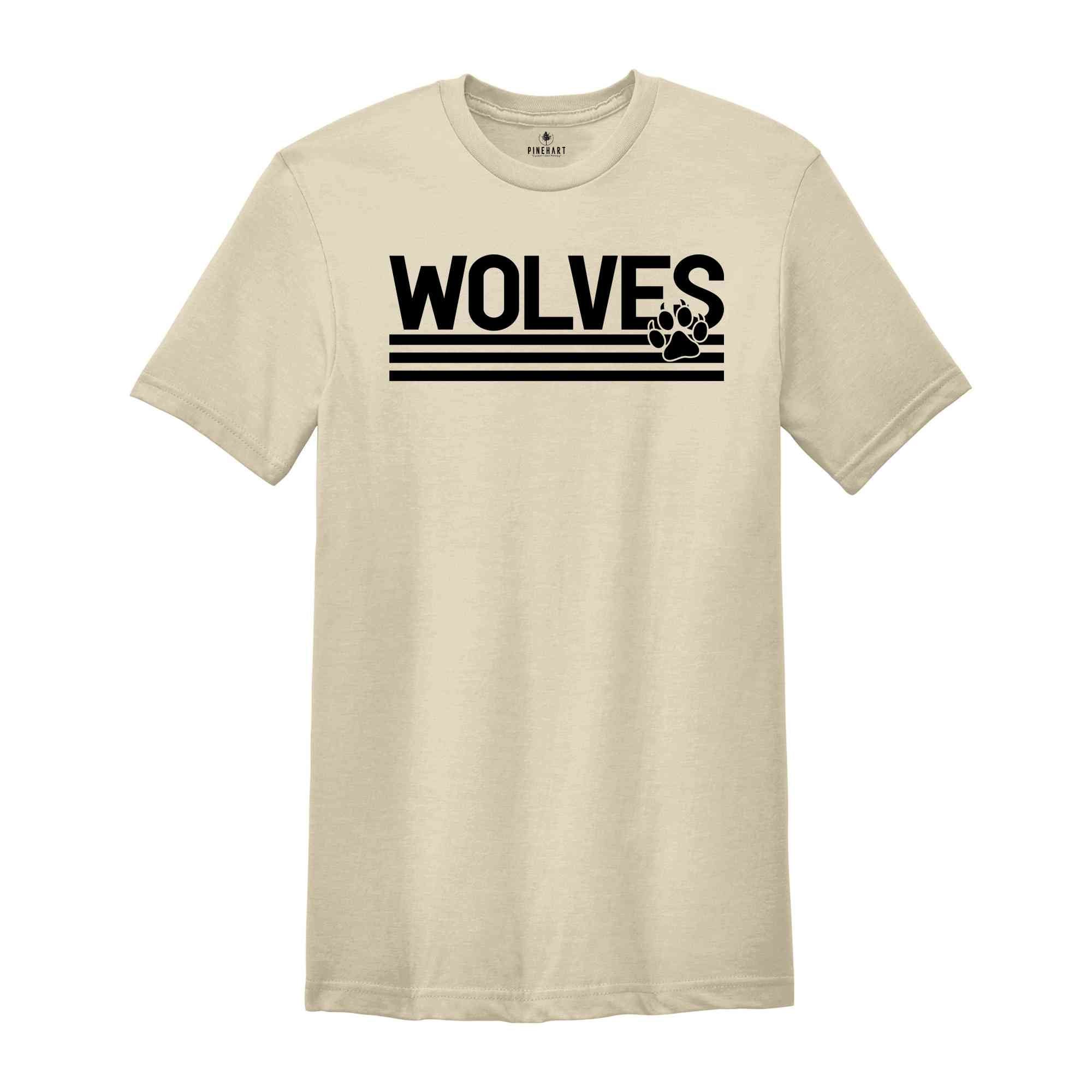 Team Mascot Wolves Shirt, Wolves Team Shirt, Wolves Team Spirit Shirt, Wolves Fan Shirt, School Spirit Shirt, Wolves Mascot Shirt