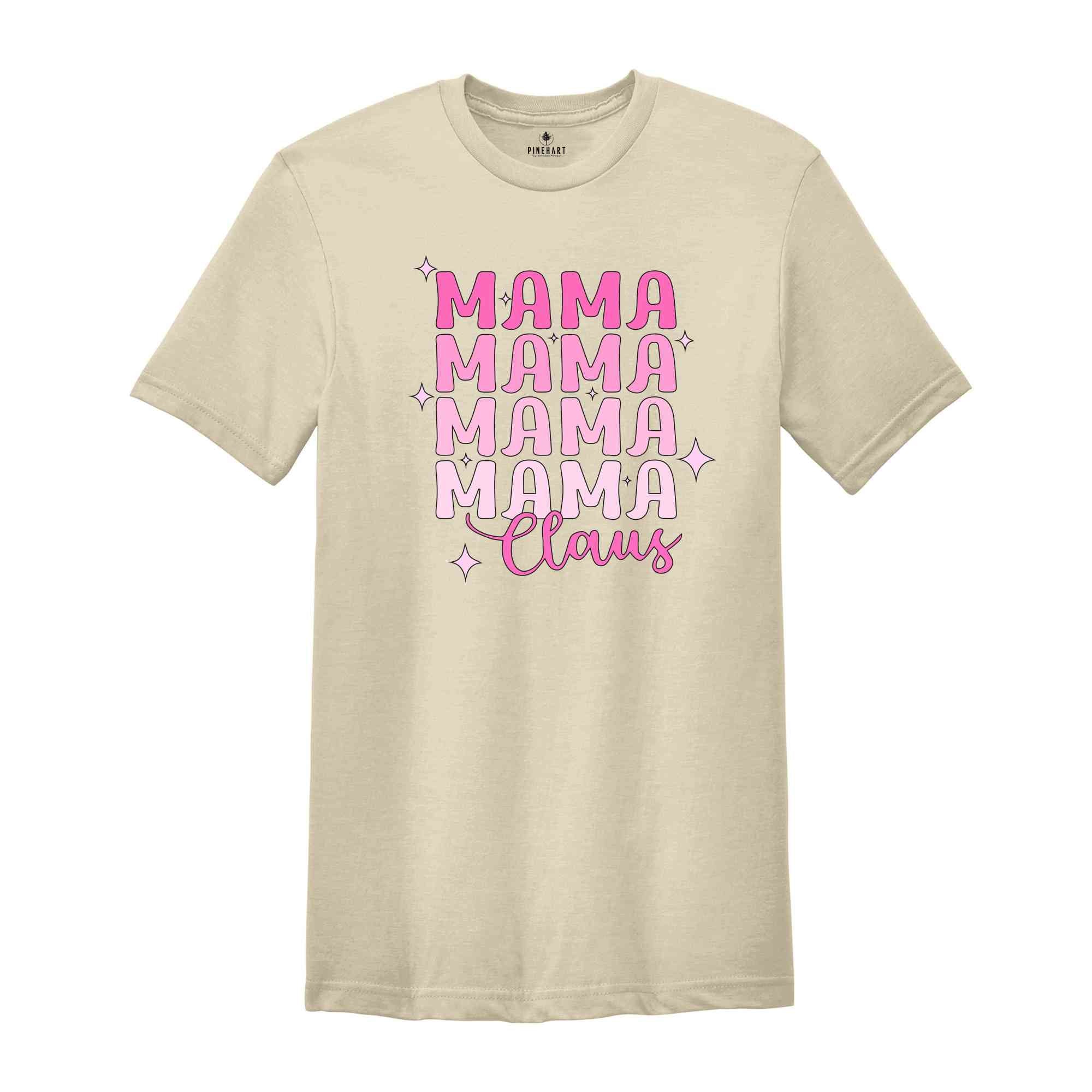 Mama Claus Shirt, Retro Christmas Shirt, Christmas Shirt, Christmas Gift, Mom Shirt, Pink Christmas, Pink Mama Shirt