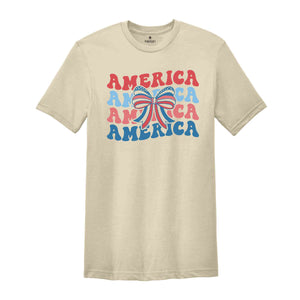 American Flag T-Shirt, Coquette 4th Of July Shirt, 4th of July Gifts, America Tee, Fourth Of July Shirts