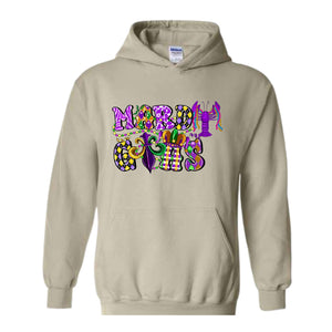 Mardi Gras Celebration Sweatshirt, Festival Hoodie, Carnival Sweatshirt, Party Wear, Mardi Gras Gift