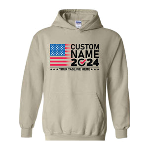 2024 Custom Election Sweatshirt, Election Sweatshirt Customized, Custom Name 2024 Election Sweatshirt, 2024 Election Gift