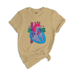 Cardiologist Anatomical Heart Shirt, Cardiac Nursing Gift, Nursing School Shirt, Medical School Student Shirt, Heart Anatomy Shirt