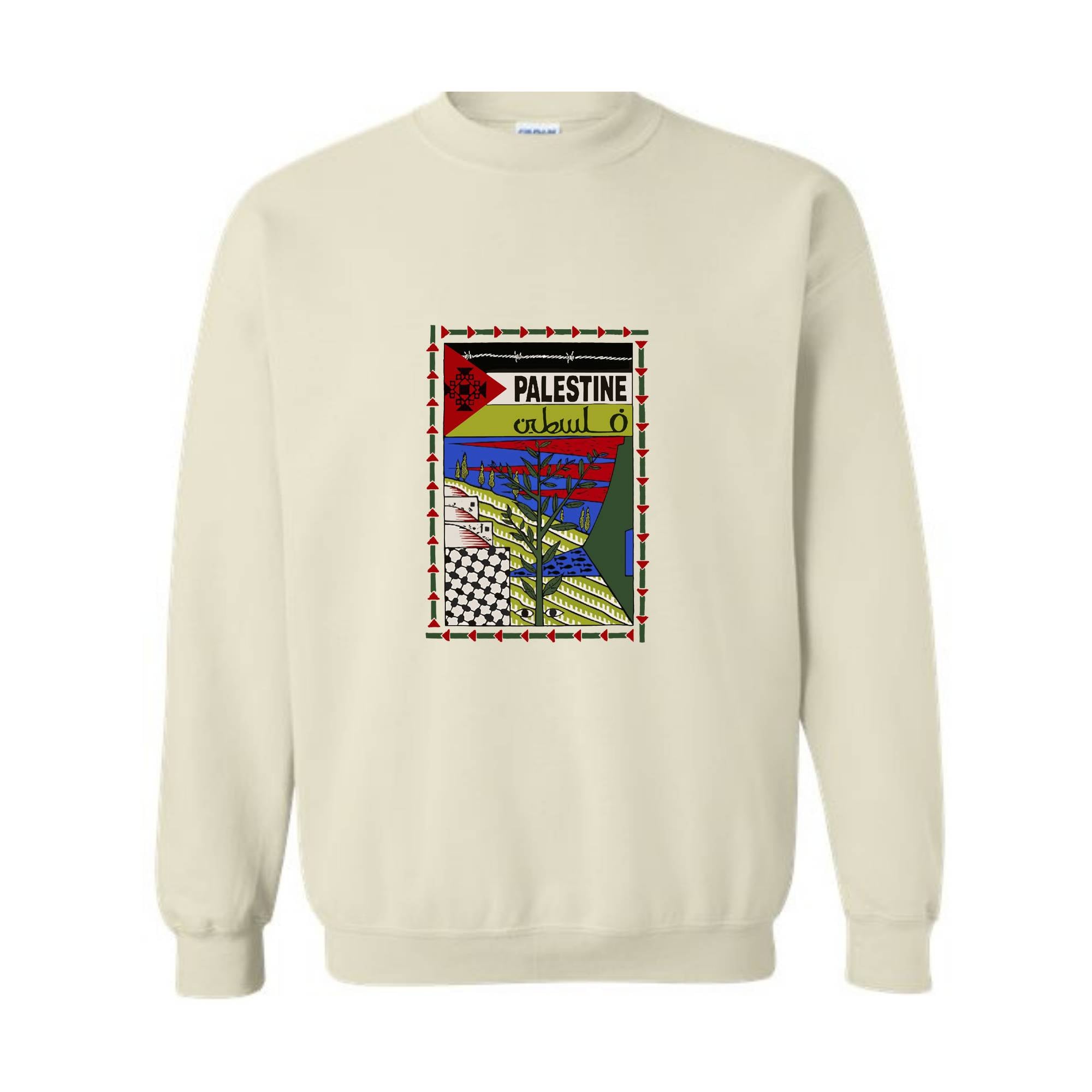 Palestine Sweatshirt, Free Palestine Sweatshirt, Arabic Palestine Sweatshirt, Palestine Map Sweatshirt