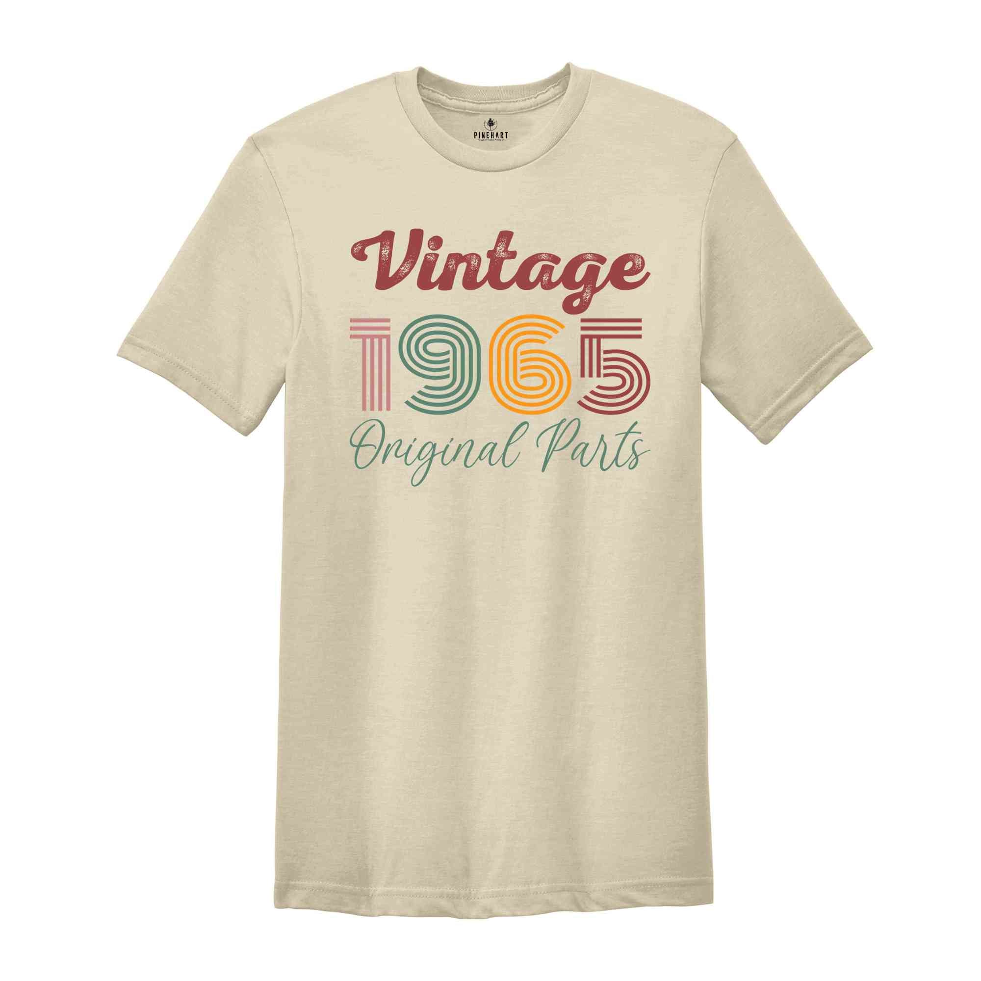 Vintage 1965 Original Parts Shirt, 59th Birthday Shirt, Vintage Shirt, Vintage 1965 Shirt, 59th Birthday Gift, Retro Shirt