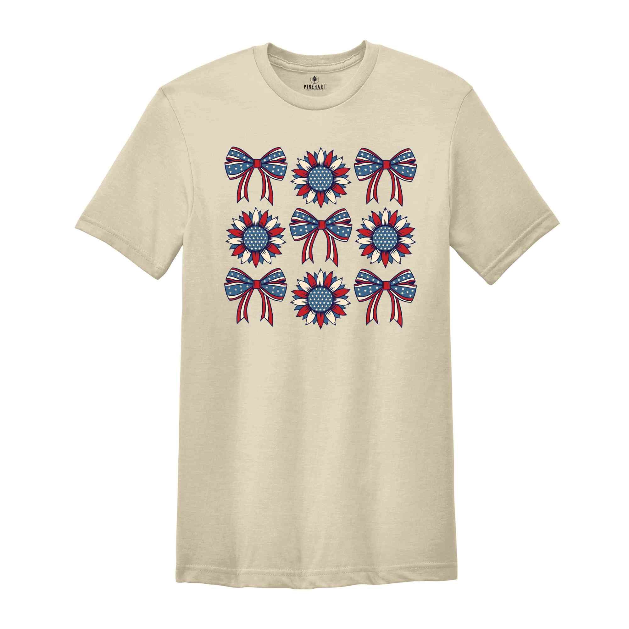 4th Of July Shirt, American Sunflower Shirt, America Shirt, USA Shirt, Red White And Blue, Independence Day Shirt, Patriotic Shirt