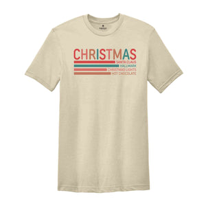 Retro Christmas Shirt, Christmas Shirt, Santa Claus Shirt, Hallmark Shirt, Christmas Lights Shirt, Hot Chocolate Shirt