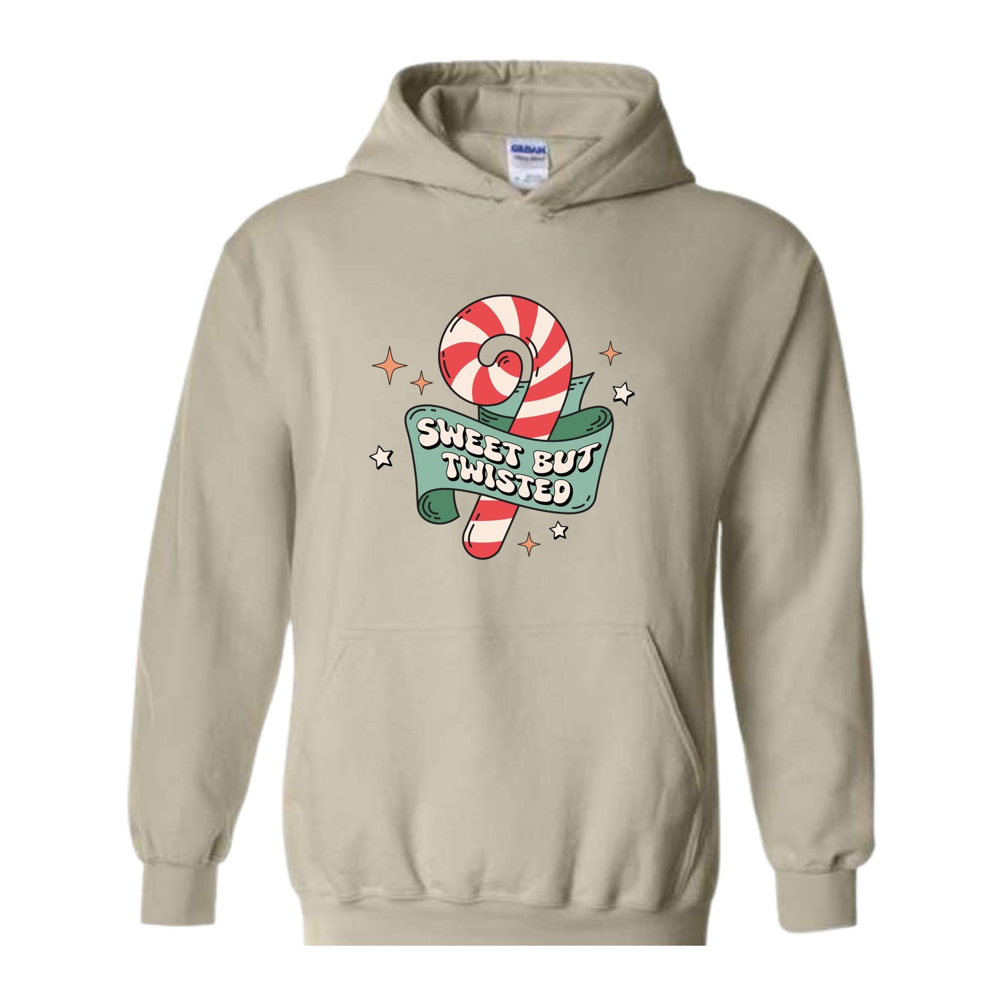 Sweet But Twisted Hoodie, Christmas Hoodie, Christmas Gifts, Christmas Candy Hoodie, Christmas Family Hoodie