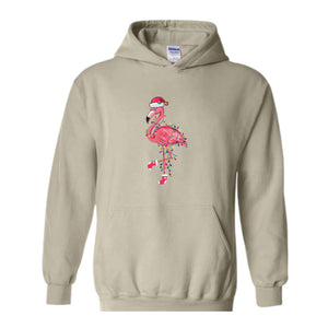 Chrismas Flamingo Sweatshirt, Cute Flamingo Sweater, Animal Christmas Sweatshirt, Santa Beach Sweatshirt, Tropical Christmas