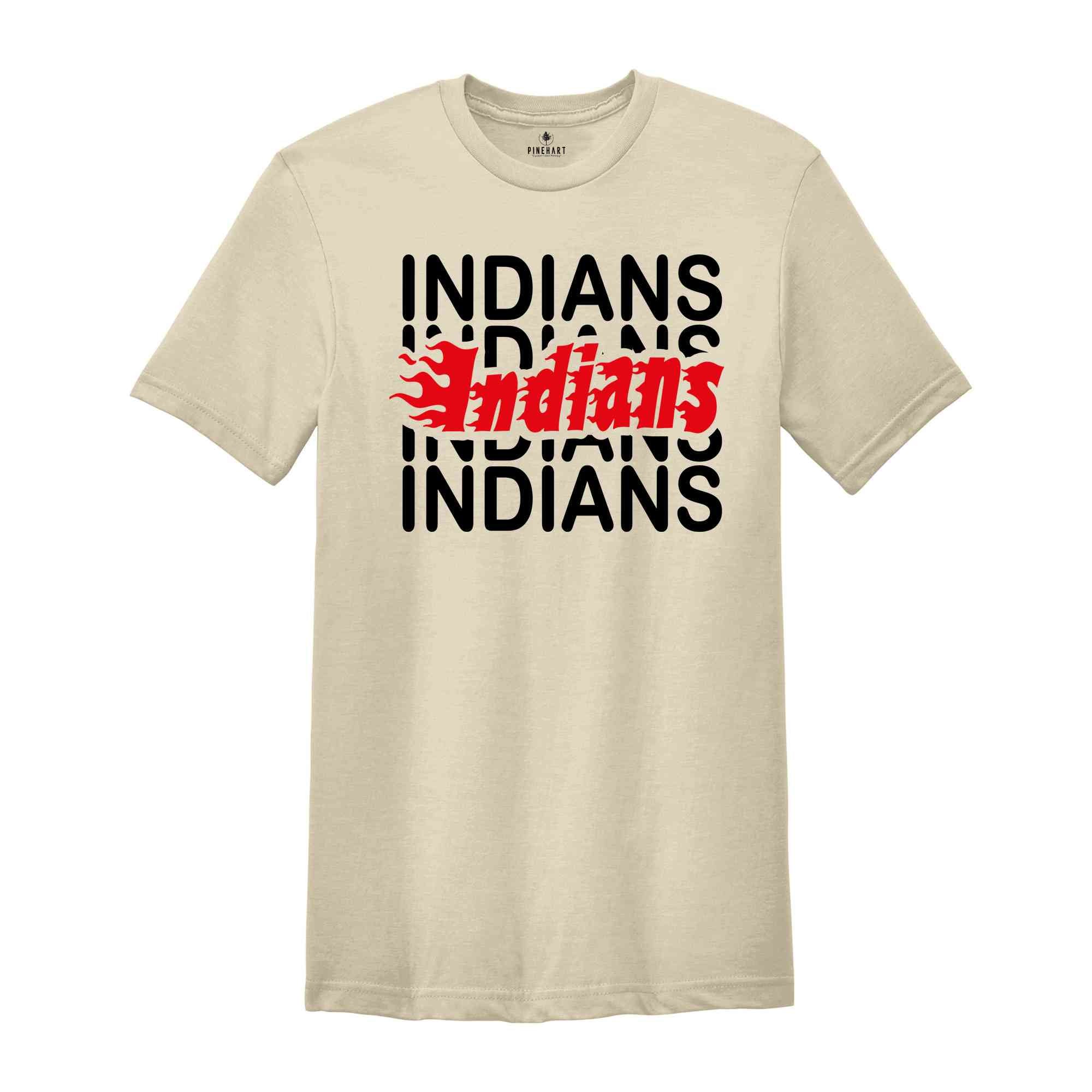 Indians Team Mascot Shirt, Indians Team Shirt, Indians Football Shirt, Indians School Tee, Indians School Spirit Shirt