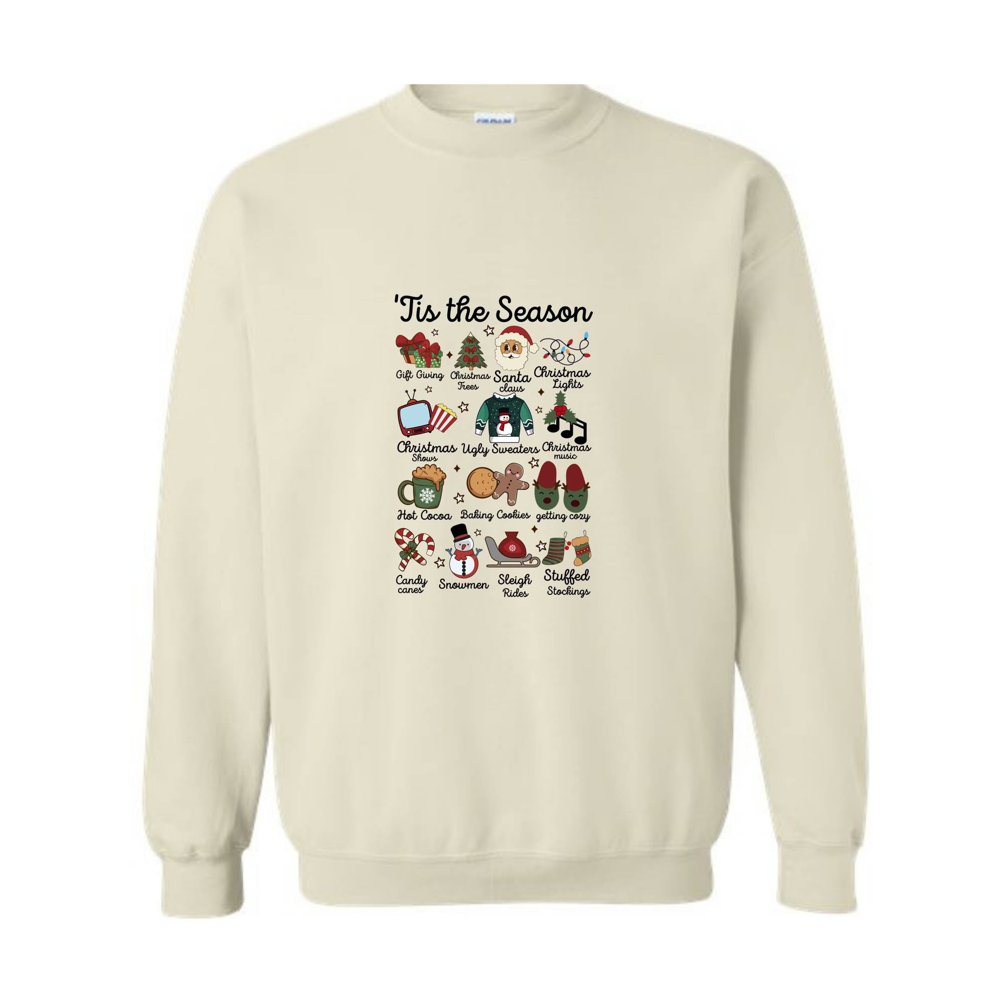 Tis The Season Christmas Sweatshirt, Retro Fall Sweater, Cute Ghost Sweater, Retro Pumpkin Shirt, Christmas Gift