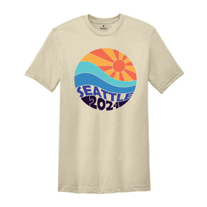 Seattle 2024 Shirt, Sun Shirt, Summer Shirt, Vacation Shirt, Summer Trip Shirt, Beach Vibes Shirt, Beach Shirt, Vacay Mode Shirt