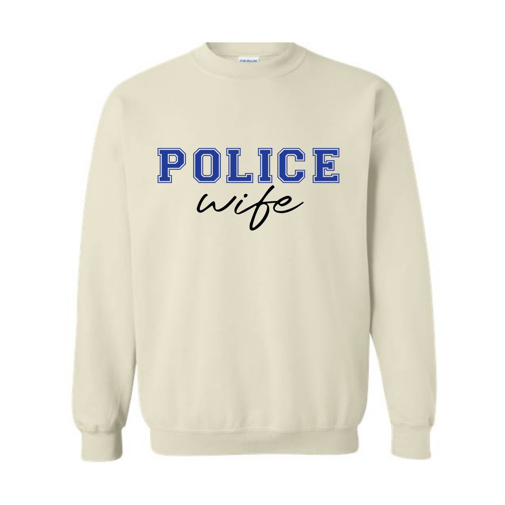 Custom Police Wife Sweatshirt, Personalized Cop Wife Hoodie, Police Officer Wife Hoodie, Anniversary Gift For Wife