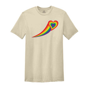 Rainbow Heart Shirt, Pride Heart Shirt, LGBT Shirt, LGBT Shirt Funny, Women Pride Tee, Gay Heart Shirt