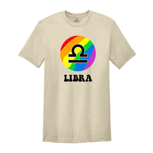 Libra LGBT Shirt, Zodiac Sign Shirt, Libra Birthday Shirt, LGBTQ Pride Shirt, Pride Month Shirt, Rainbow Shirt, Zodiac Tshirt