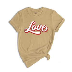 Retro Love Shirt, Valentine's Day Shirts, Cute Love Tee Shirt, Heart Shirt, Valentine's Day Shirt For Women , Valentines Day Gift,