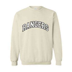 Team Mascot Sweatshirt, Rangers Team, Rangers Football Sweatshirt, Rangers Fan Sweatshirt, Rangers School Sweatshirt