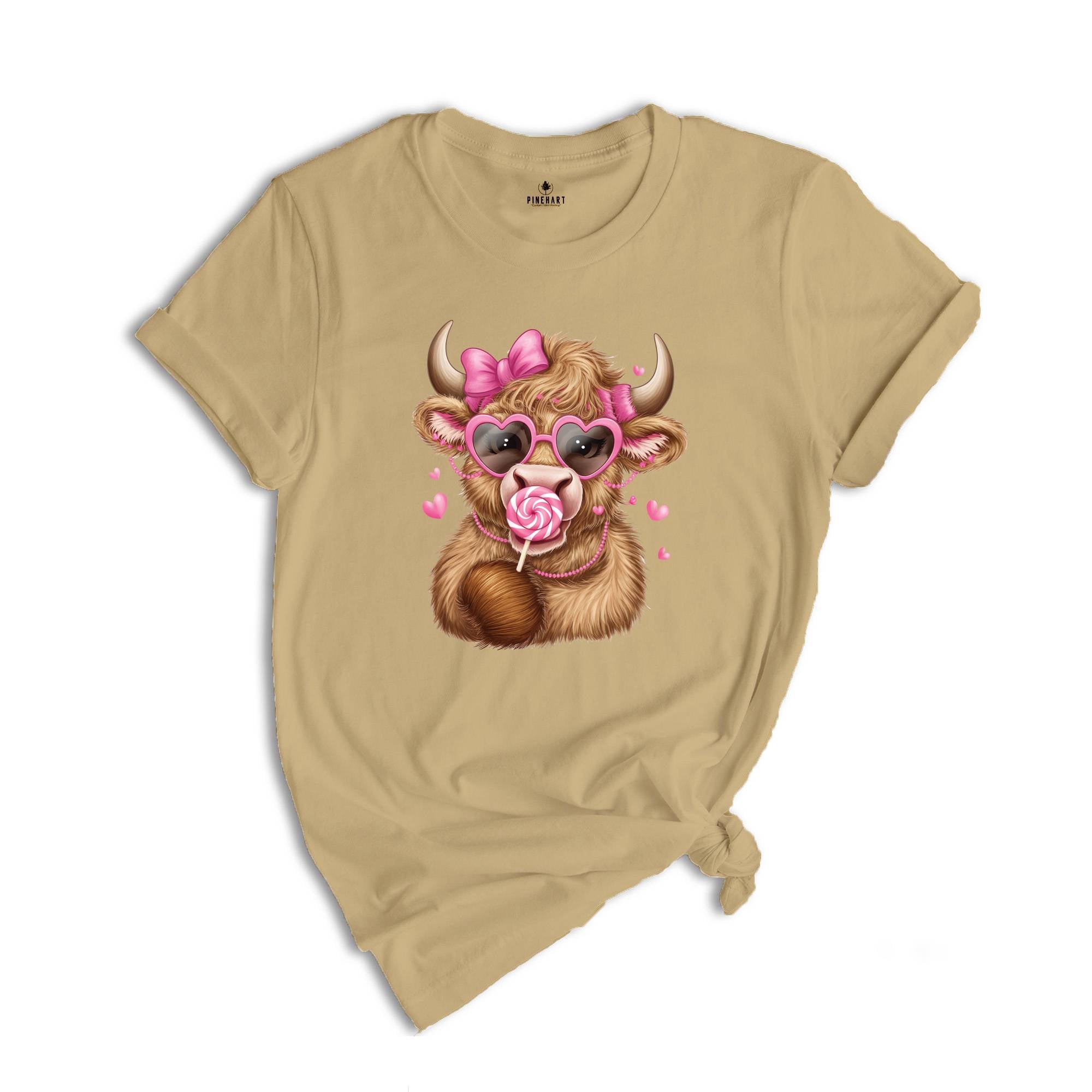 Valentine's Highland Cow Shirt, Howdy Valentine Coquette Shirt, Valentines Shirt, Valentine's Day Shirt, Bow Cow Shirt, Cow Shirt