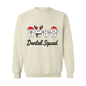 Dental Squad Sweatshirt, Christmas Teeth Sweat, Cute Dental Gift